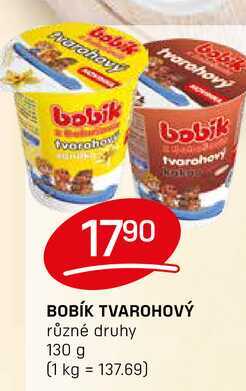 BOBÍK TVAROHOVÝ různé druhy 130 g 