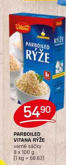 PARBOILED VITANA RÝŽE varné sáčky 8 x 100g