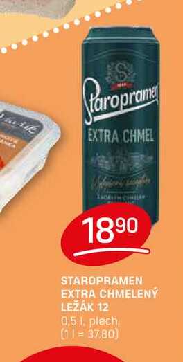STAROPRAMEN EXTRA CHMELENÝ LEŽÁK 12 0,5l, plech