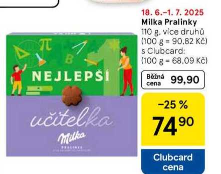 Milka Pralinky, 110 g. více druhů  