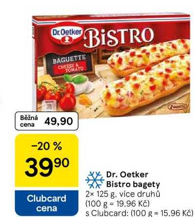 Dr. Oetker Bistro bagety, 2x 125 g