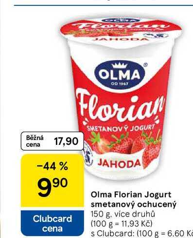 Olma Florian Jogurt smetanový ochucený, 150 g