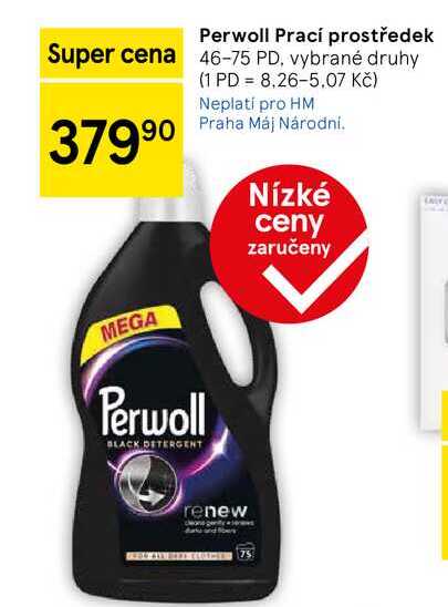 Perwoll Prací prostředek, 46-75 PD, vybrané druhy 