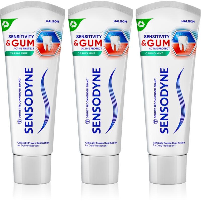Sensodyne Sensitivity & Gum zubní pasta pro citlivé zuby Mint 3x75 ml
