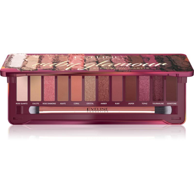 Eveline Cosmetics Ruby Glamour paletka očních stínů 12 g