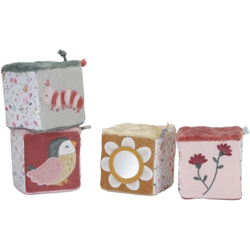 Little Dutch Flowers & Butterflies Set of Soft Cubes plyšové kostky 4 ks