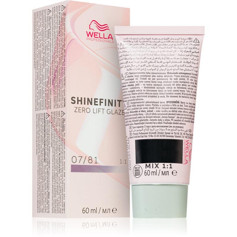 Wella Professionals Shinefinity Zero Lift Glaze demipermanentní barva na vlasy odstín 07/81 - Smoky Opal 60 ml