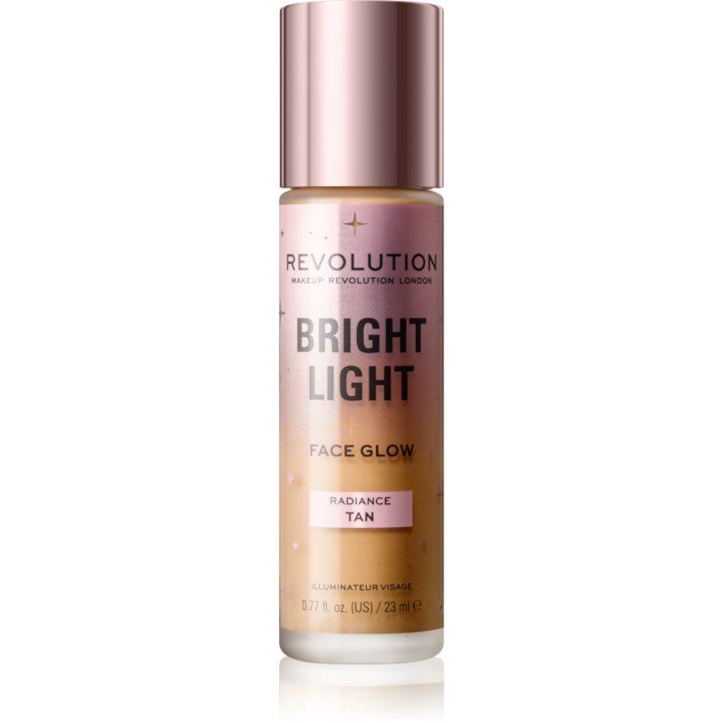 Makeup Revolution Bright Light Face Glow rozjasňující tónovací fluid odstín Radiance Tan 23 ml
