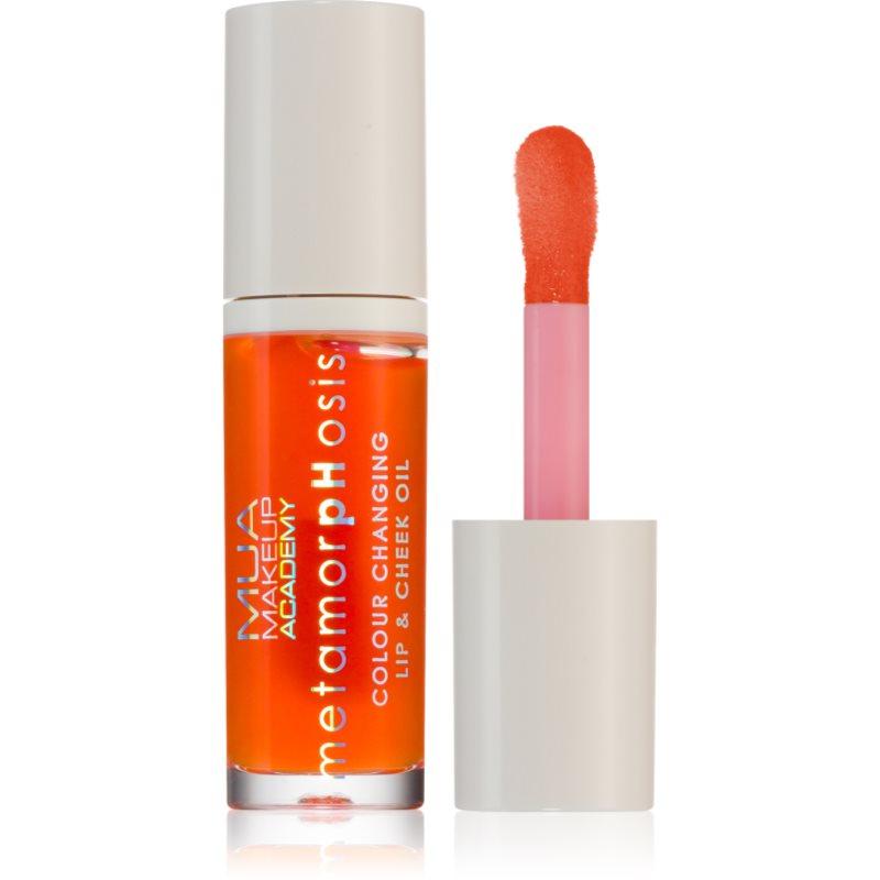 MUA Makeup Academy Metamorphosis olej na rty na rty a tváře vůně Oh Peachy (Peach) 7 ml