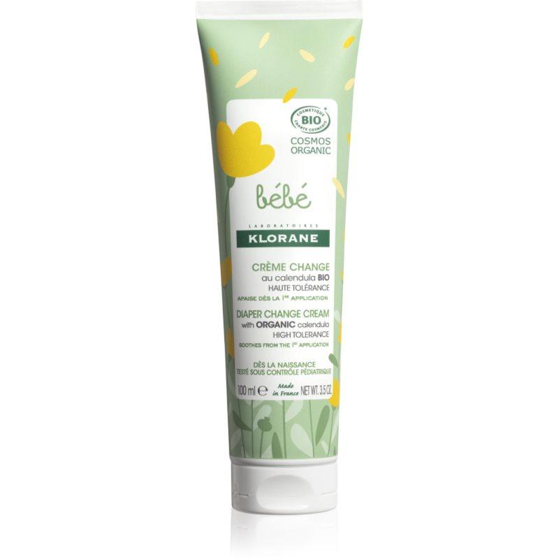 Klorane Bébé Calendula zklidňující dětský krém na přebalování s BIO měsíčkem 100 ml