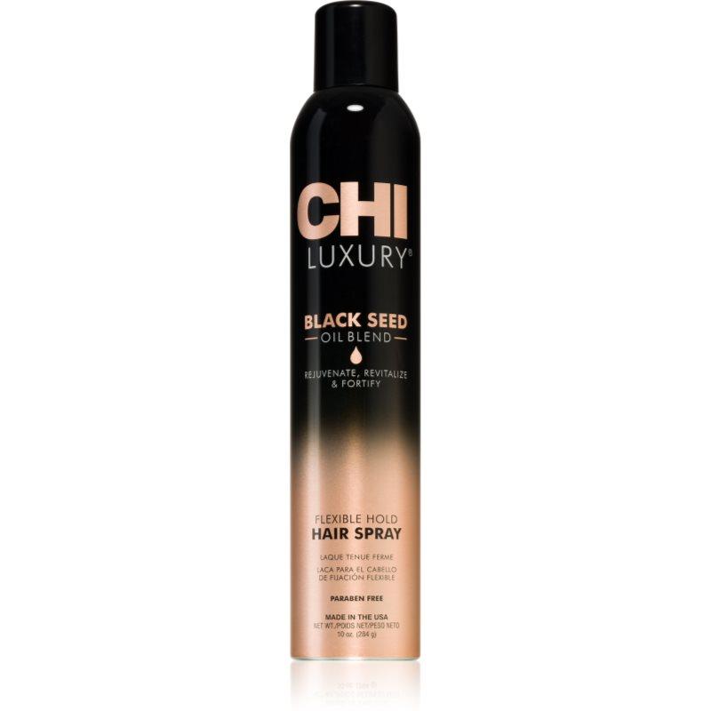 CHI Luxury Black Seed Oil Flexible Hold Hairspray lak na vlasy pro flexibilní zpevnění 284 ml