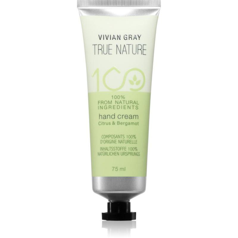 Vivian Gray True Nature Citrus & Bergamot hydratační krém na ruce 75 ml