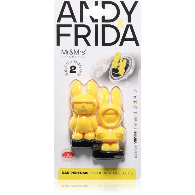 Mr & Mrs Fragrance Andy & Frida Vanilla vůně do auta 1 ks
