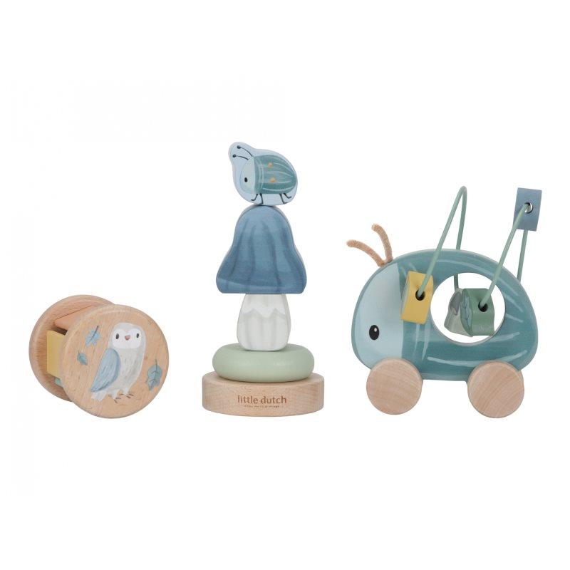 Little Dutch Forest Friends Gift Box Wood dárková sada pro miminka