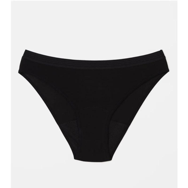 Snuggs Brief Medium Black látkové menstruační kalhotky pro střední menstruaci velikost S 1 ks