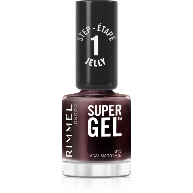Rimmel Super Gel gelový lak na nehty bez užití UV/LED lampy odstín 013 Acai Smoothie 12 ml