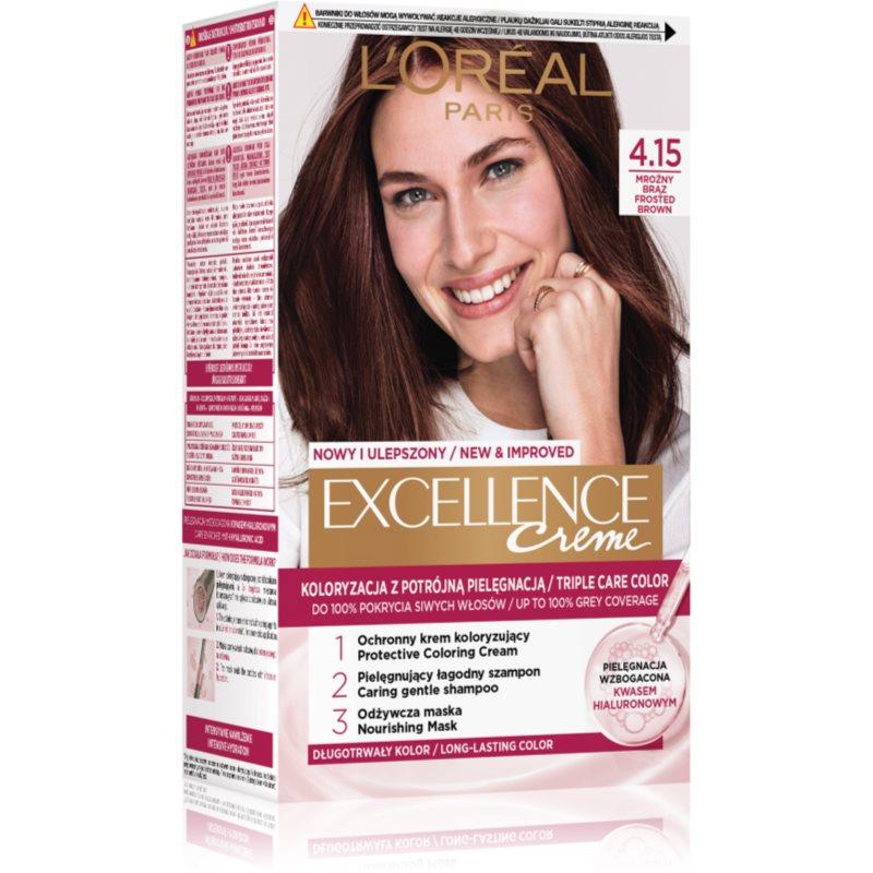 L’Oréal Paris Excellence Creme barva na vlasy odstín 4.15 Marron Frappe 1 ks
