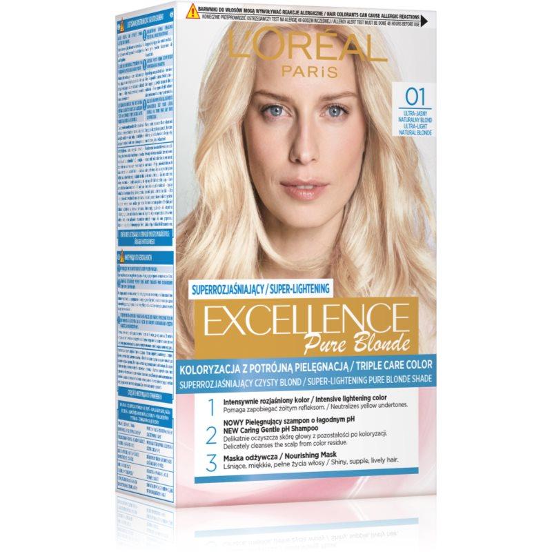 L’Oréal Paris Excellence Creme barva na vlasy odstín 01 Lightest Natural Blonde 1 ks