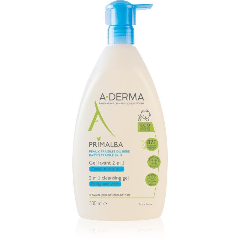 A-Derma Primalba Baby mycí gel na tělo a vlasy pro děti 500 ml