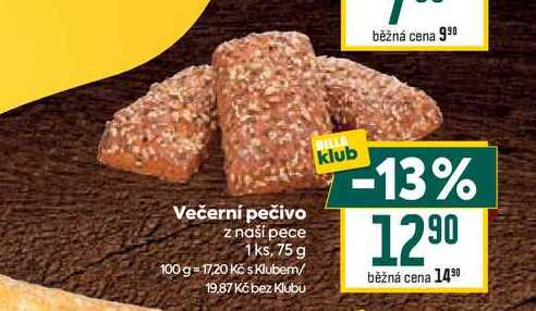 Večerní pečivo z naší pece 1ks, 75 g 