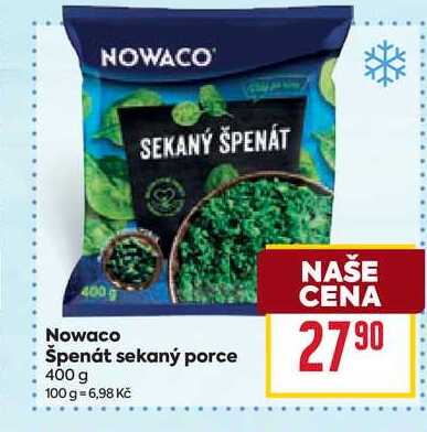Nowaco Špenát sekaný porce 400 g 