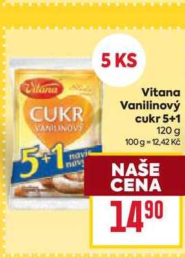 Vitana Vanilinový cukr 5+1 120 g 