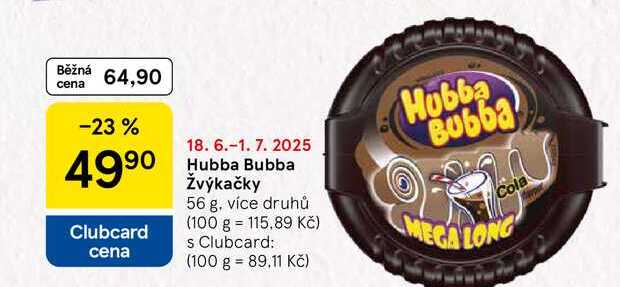 Hubba Bubba Žvýkačky, 56 g 