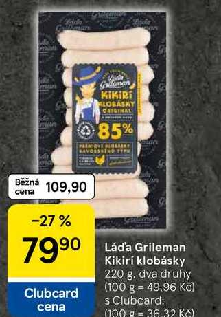Láda Grileman Kikiri klobásky, 220 g 