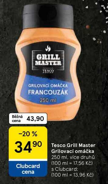 Tesco Grill Master Grilovací omáčka, 250 ml, více druhů 