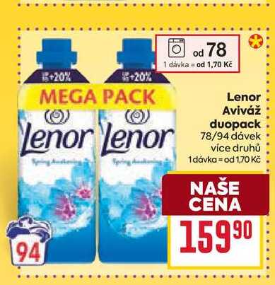Lenor Aviváž duopack 78/94 dávek