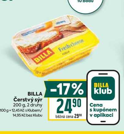 BILLA Čerstvý sýr 200 g