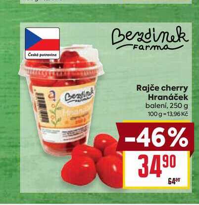 Rajče cherry Hranáček balení, 250 g 