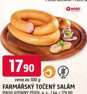 FARMÁŘSKÝ TOČENÝ SALÁM 100g
