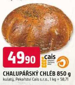 CHALUPÁŘSKÝ CHLÉB 850 g 