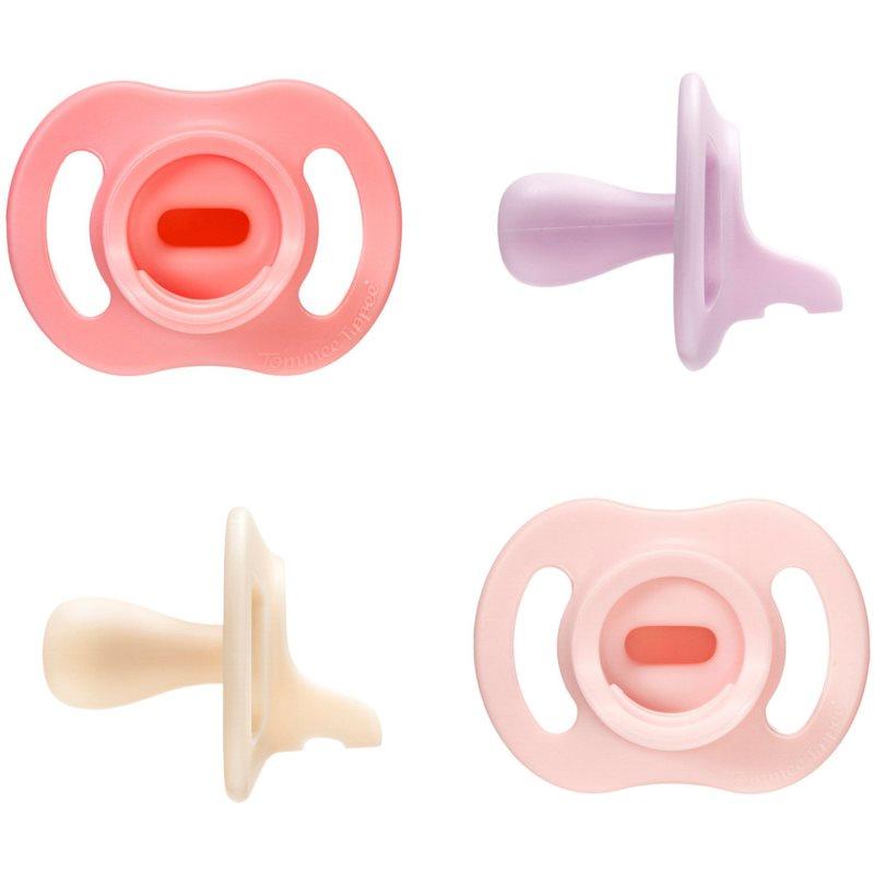 Tommee Tippee Ultra Light Stay Put 0-6 m dudlík Girl 4 ks
