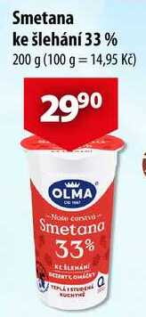 Smetana ke šlehání 33%, 200 g 