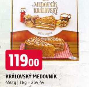 Královský medovník 450 g 
