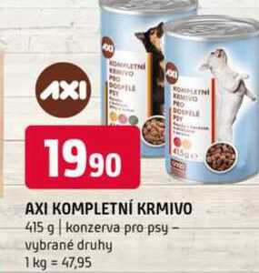 AXI kompletní krmivo 415 g konzerva pro psy vybrané druhy 