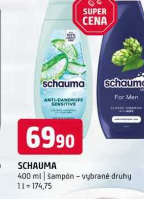 SCHAUMA 400 ml šampón vybrané druhy 