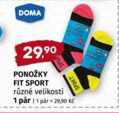 Ponožky fit sport různé velikosti 1 pár