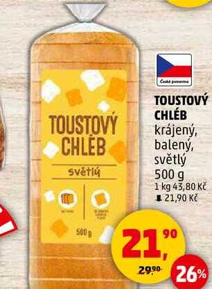 TOUSTOVÝ CHLEB světlý, 500 g 