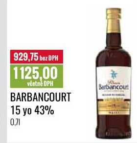 BARBANCOURT 15 yo 43% 0,7l