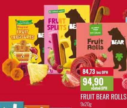 FRUIT BEAR ROLLS 9x20g 