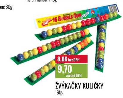 ŽVÝKAČKY KULIČKY 16ks 