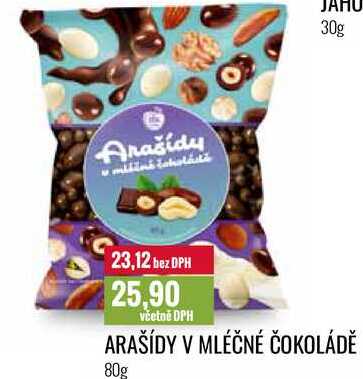 ARAŠÍDY V MLÉČNÉ ČOKOLÁDĚ 80g 