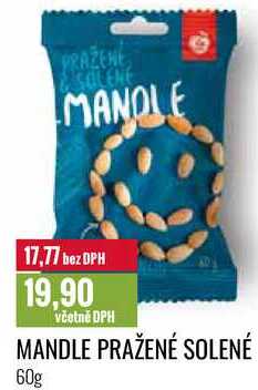 MANDLE PRAŽENÉ SOLENÉ 60g 