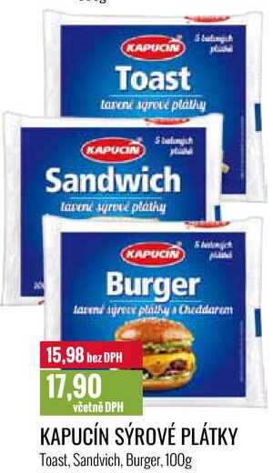 KAPUCÍN SÝROVÉ PLÁTKY 100g 