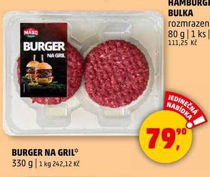 BURGER NA GRIL, 330 g  