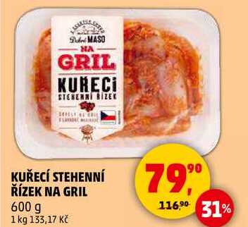 KUŘECÍ STEHENNÍ ŘÍZEK NA GRIL, 600 g  