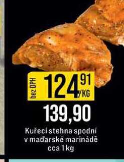 Kuřecí stehna spodní v maďarské marinádě cca 1kg 